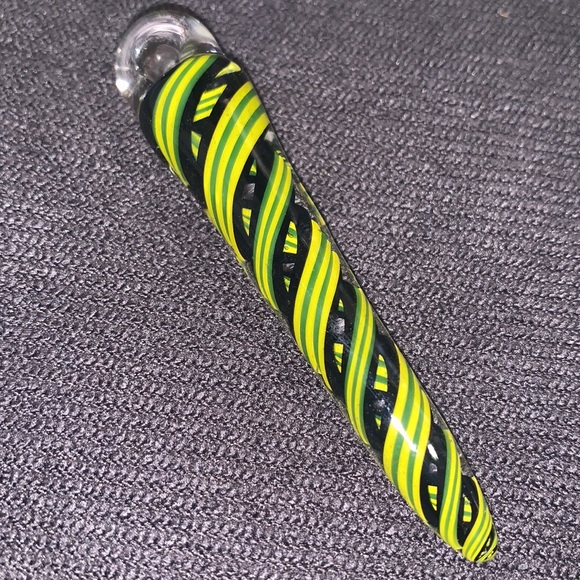 Abstract handmade hand blown glass wearable art pendant for necklace unisex - Picture 1 of 14